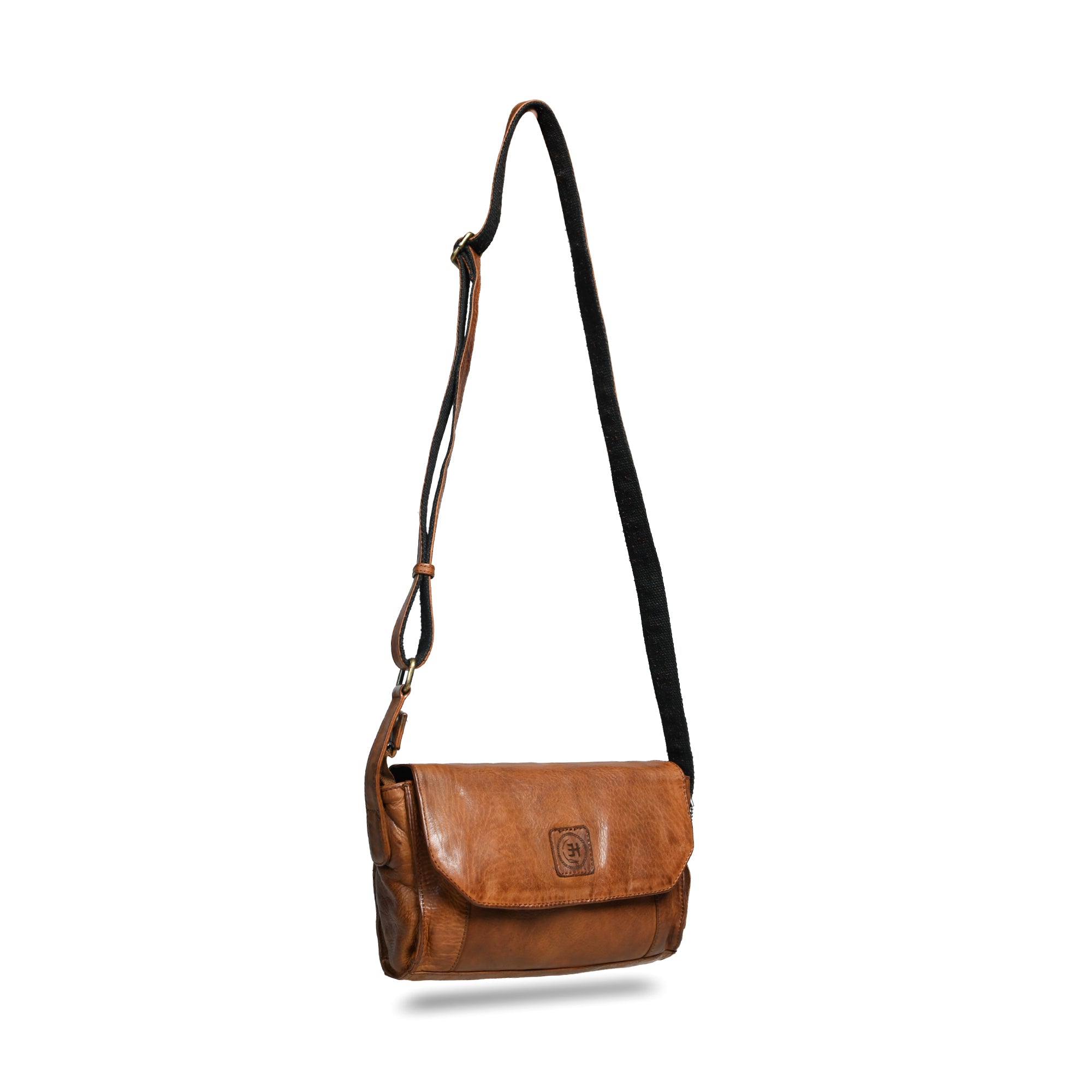 Heritage Leather Crossbody Bag - Brown Colour